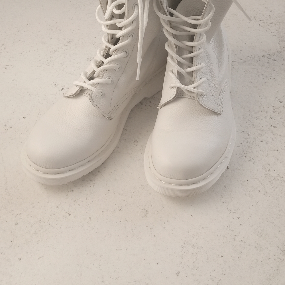 Dr. Martens 1460 Mono Women's White Smooth Leather Lace-Up Boots